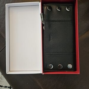 Hammitt Black Leather 110 North Wallet New in Box